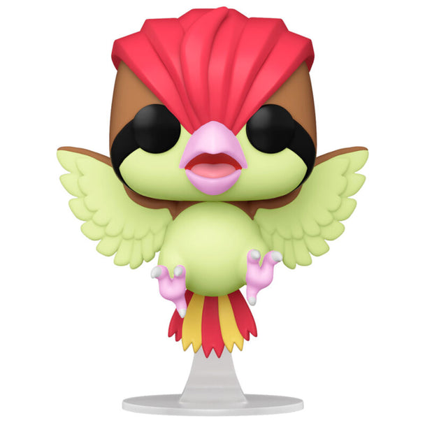 Packaging fenêtre de la figurine Funko POP Pidgeotto, avec logo Pokémon et design coloré