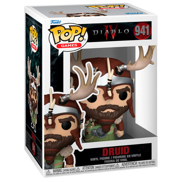 Figurine Funko POP Diablo 4 Druide en vinyle de 9 cm dans sa boîte vitrine avec design détaillé