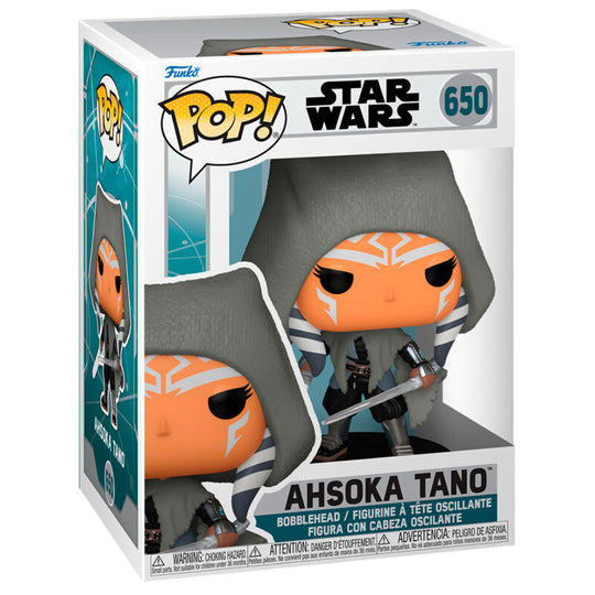 Figurine Funko POP Ahsoka Tano de Star Wars en vinyle de 9 cm dans sa boîte cadeau avec fenêtre transparente