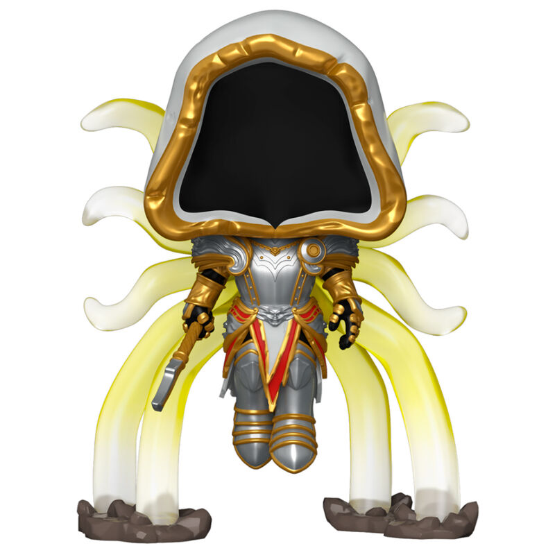 Packaging officiel Funko POP de la figurine Inarius Diablo 4, montrant les détails et le design du produit sous différents angles.