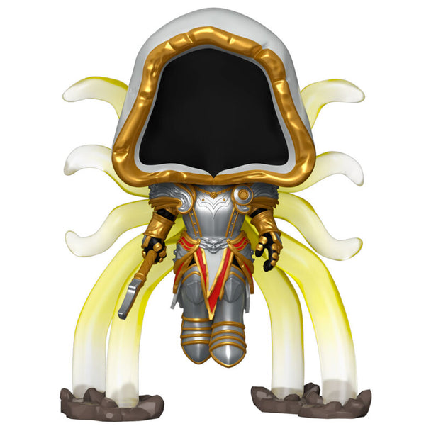 Packaging officiel Funko POP de la figurine Inarius Diablo 4, montrant les détails et le design du produit sous différents angles.