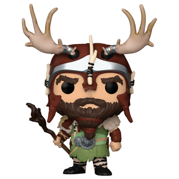 Vue de profil de la figurine Funko POP Diablo 4 Druide montrant les détails du costume et de la boîte