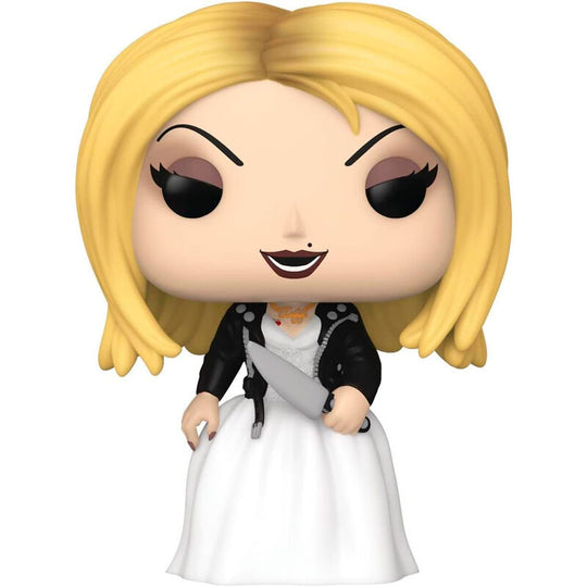 Vue détaillée de la figurine Funko POP Tiffany Bride of Chucky avec sa boîte transparente