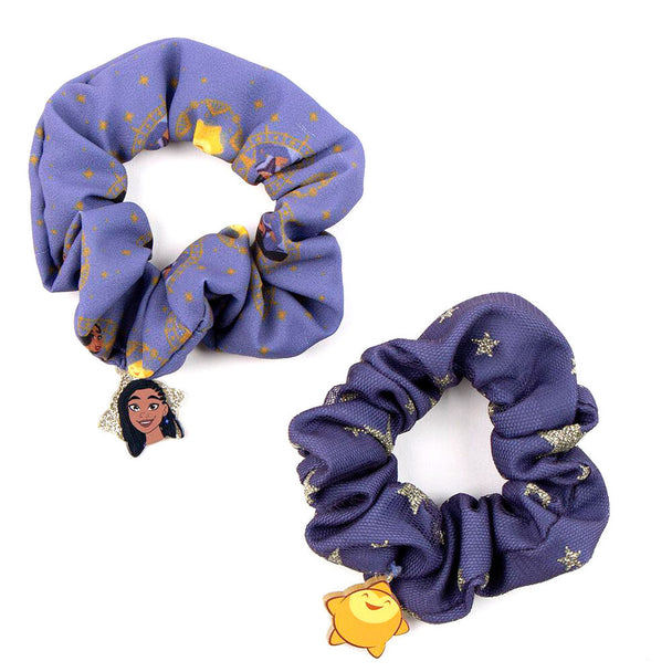 Set de deux scrunchies Disney Wish par CERDÁ avec motifs colorés pour cheveux