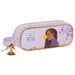 Trousse double Disney Wish SAFTA vue de face avec deux compartiments zippés et design coloré