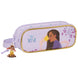 Trousse double Disney Wish SAFTA vue de face avec deux compartiments zippés et design coloré
