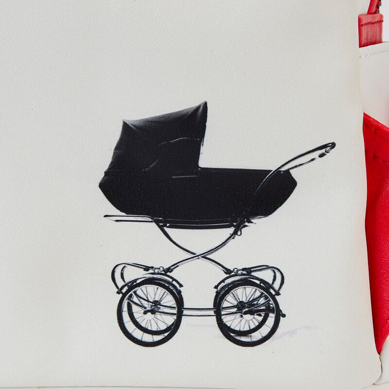 Vue intérieure montrant la doublure coordonnée du sac à dos Annabelle Loungefly