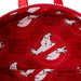 Intérieur du sac à dos Loungefly avec doublure coordonnée et espace de rangement