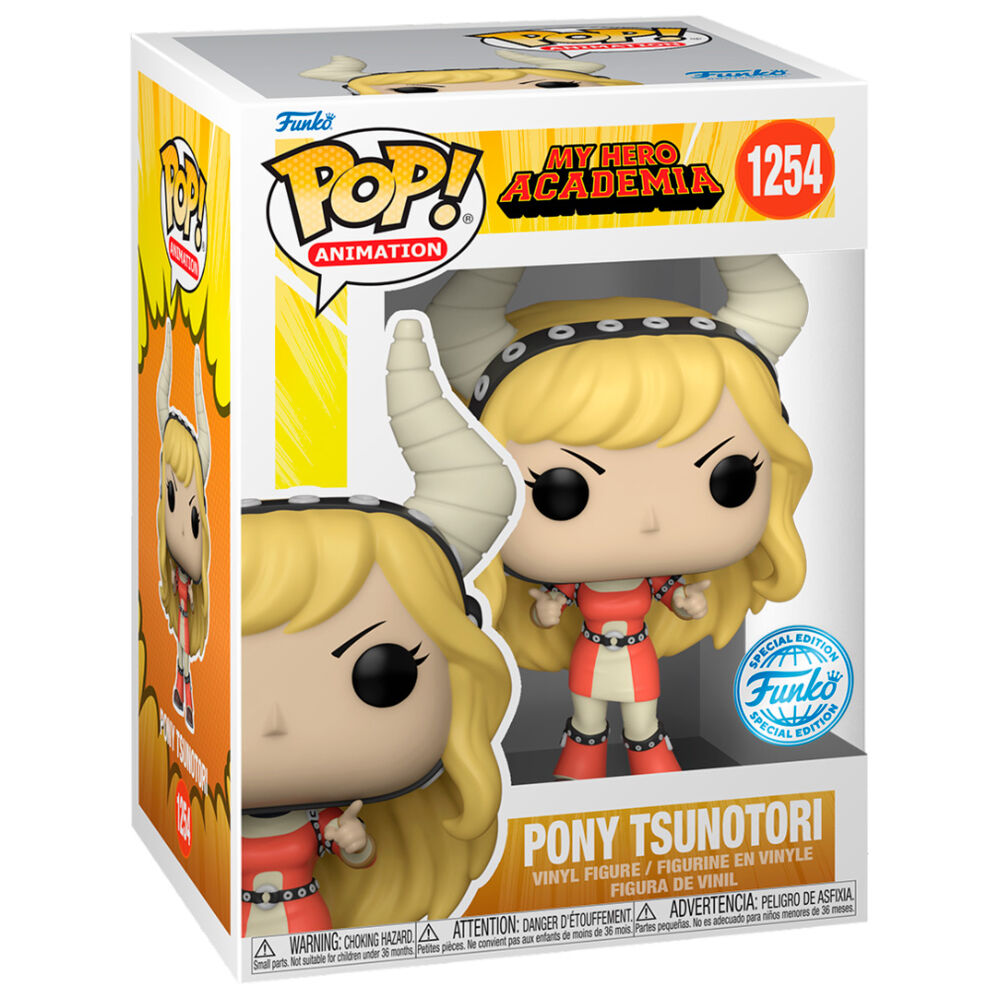 Vue rapprochée de la figurine Pony Tsunotori Funko POP exclusive avec détails précis et couleurs vives