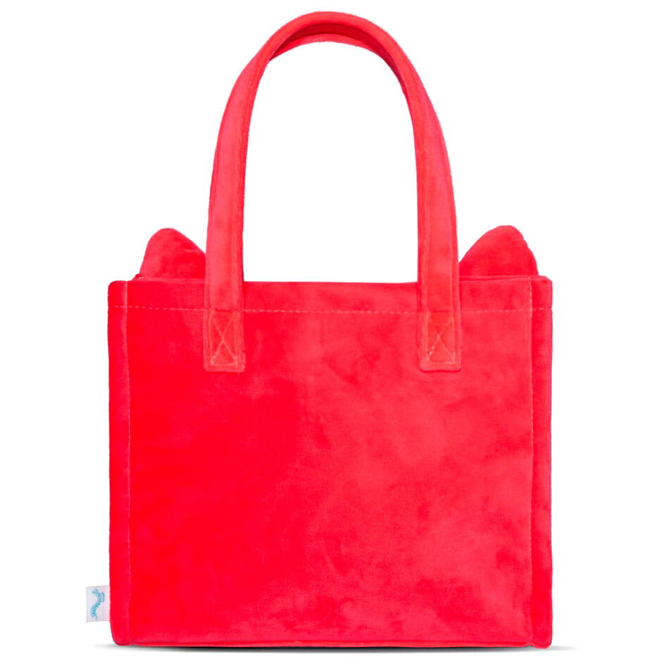 Zoom sur la broderie détaillée du sac tote Squishmallows Fifi de la marque DIFUZED