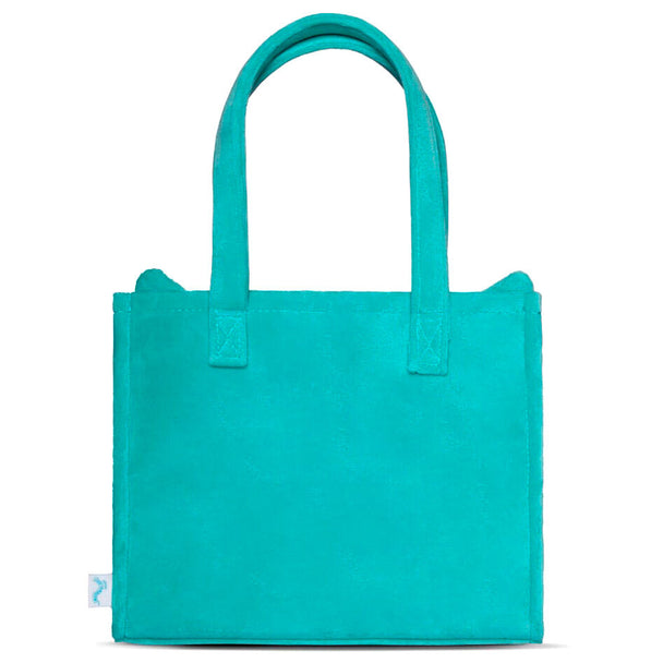 Détail de la broderie sur le sac tote bag Winston Squishmallows DIFUZED, texture peluche