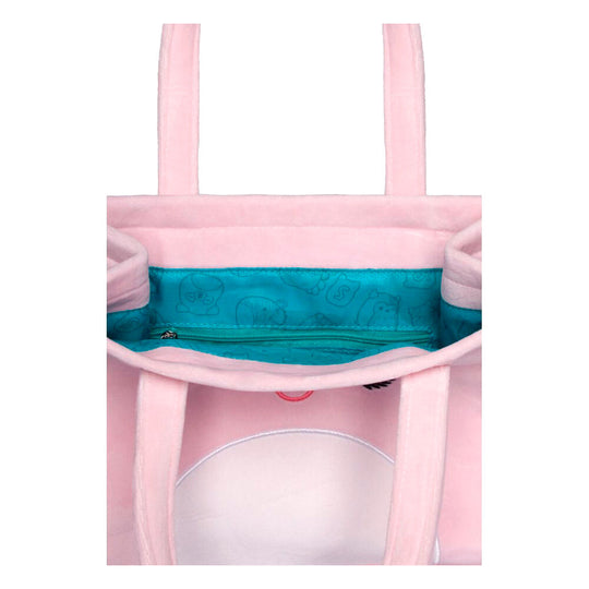 Vue d’ensemble du sac tote bag Squishmallows Cailey montrant sa texture pelucheuse et ses anses robustes