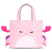 Sac tote bag Squishmallows Cailey en peluche teddy douce avec broderie visible sur fond clair