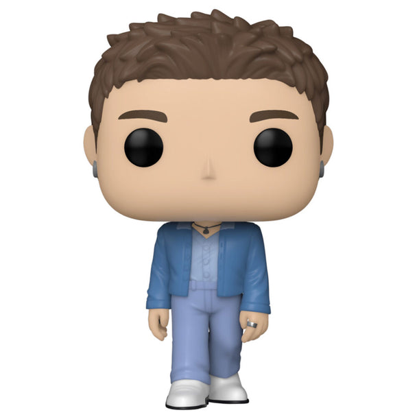 Figurine Funko POP BTS RM de 9cm présentée dans sa boîte vitrine transparente, vue de face