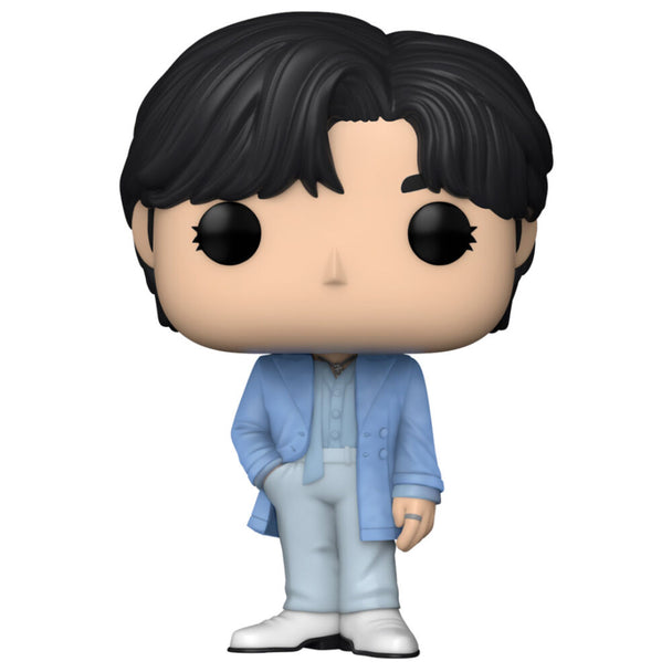 Figurine Funko POP BTS V en vinyle de 9 cm dans sa boîte vitrine transparente, vue de face