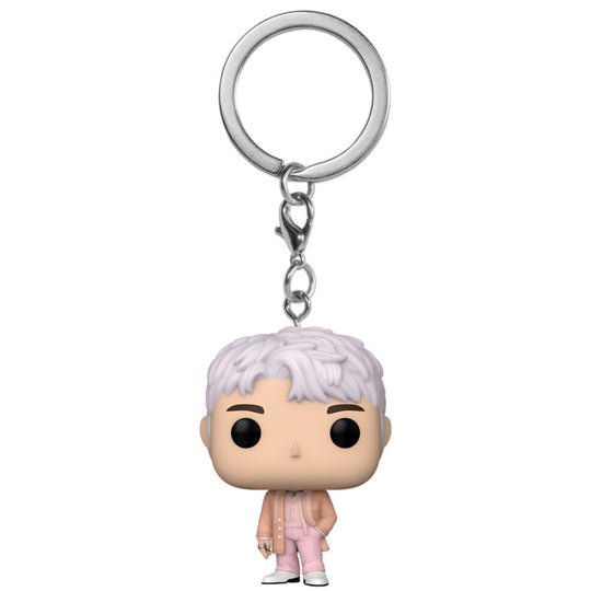Porte-clés Pocket POP BTS J Hope figurine Funko vue de face avec détails colorés et expression dynamique