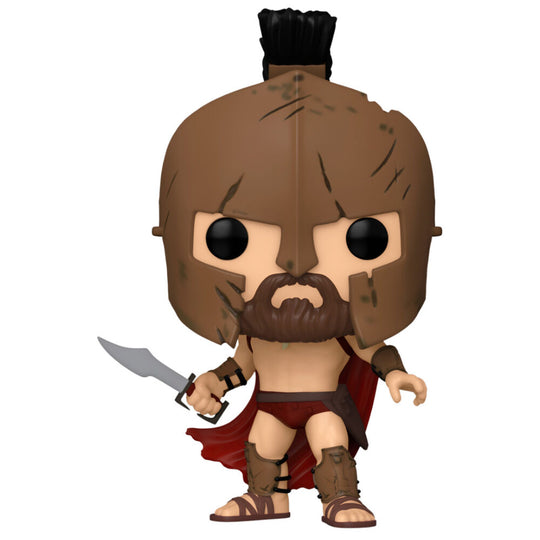 Vue de face de la figurine Funko POP Leonidas 300 édition collector avec détails précis du casque