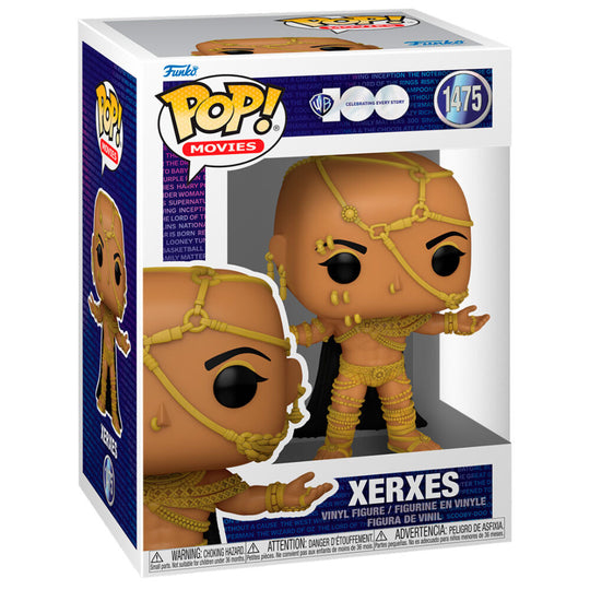 Vue rapprochée de la figurine Funko POP Xerxes édition spéciale Warner Bros 100 ans