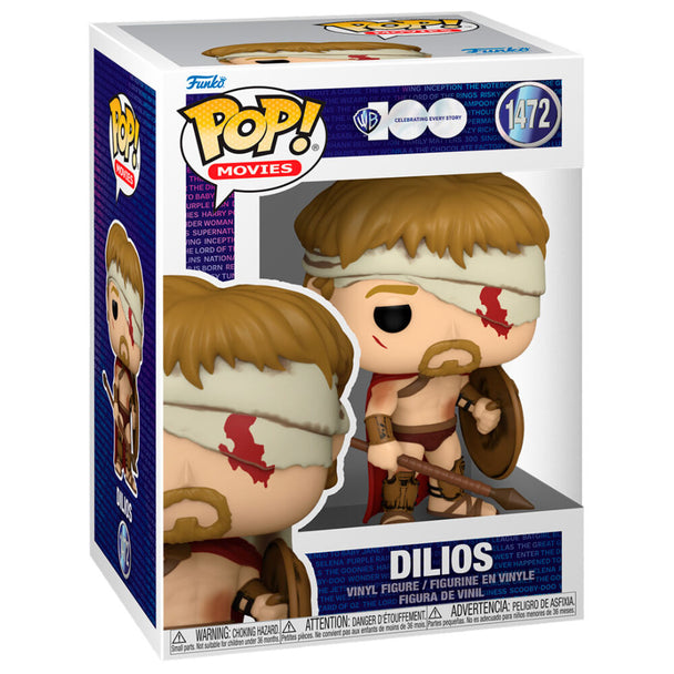 Vue rapprochée de la figurine Funko POP Dilios avec détails précis et emballage collector