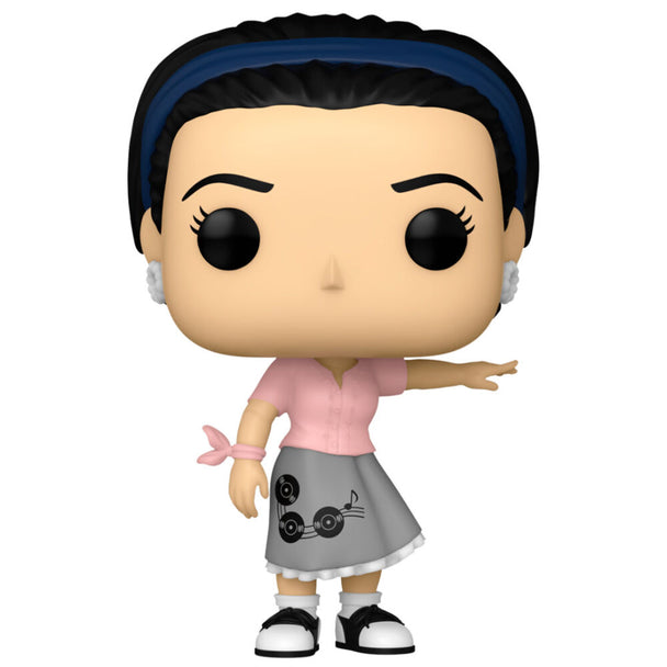 Vue rapprochée de la figurine Funko POP Monica Geller avec détails précis et couleurs vives