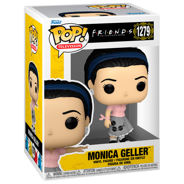 Vue rapprochée de la figurine Monica Geller avec expression faciale fidèle au personnage