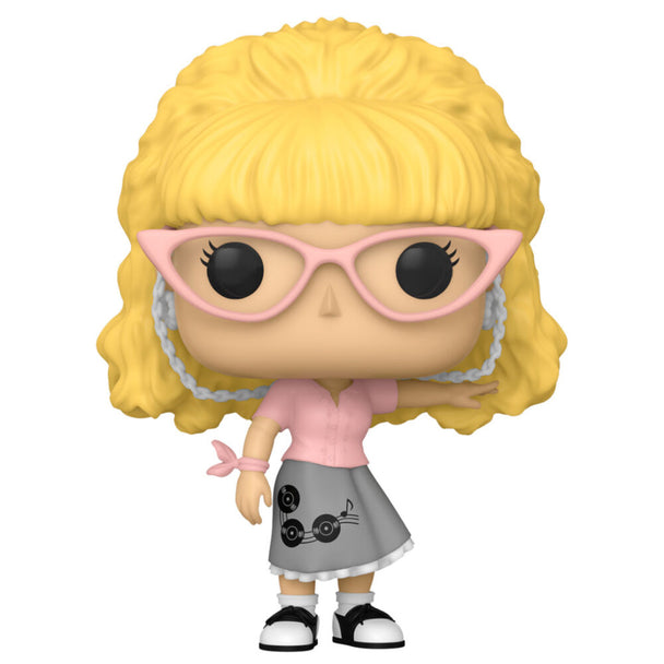 Figurine Funko POP Monica Geller de Friends, 9 cm, présentée dans sa boîte vitrine transparente avec le logo officiel Funko.