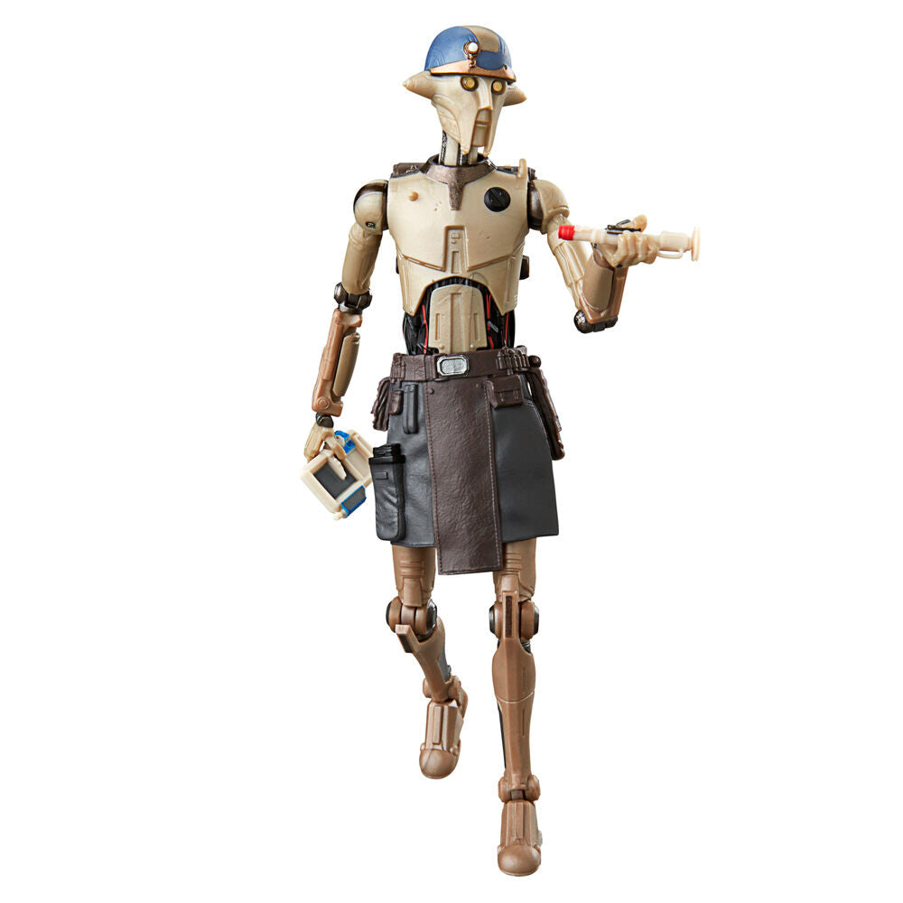 Figurine Ahsoka Profesor Huyang posée sur un socle avec éclairage studio