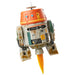 Vue latérale droite de la figurine Star Wars Chopper C1-10P avec éclairage naturel