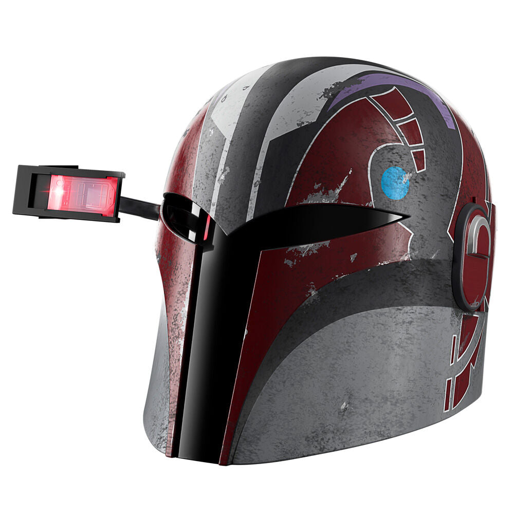 Profil latéral du casque Star Wars Ahsoka et Sabine Wren montrant le design authentique