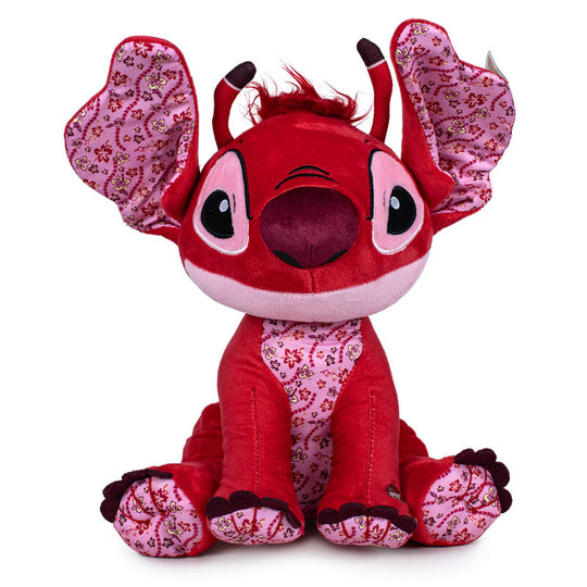 Peluche Stitch Leroy Disney de 30 cm, montrant le personnage emblématique avec ses grandes oreilles et son sourire malicieux.