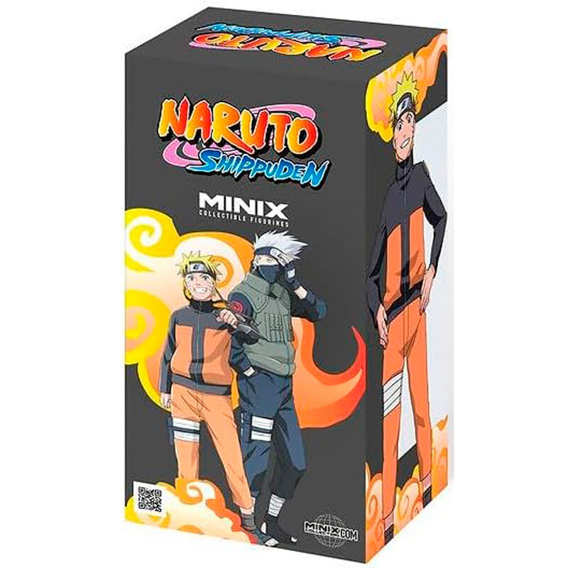 Présentation complète de la figurine Naruto Shippuden MINIX sur fond neutre avec éclairage optimal