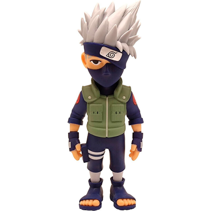 Profil gauche de la figurine Kakashi Minix montrant le bandeau frontal et la posture dynamique