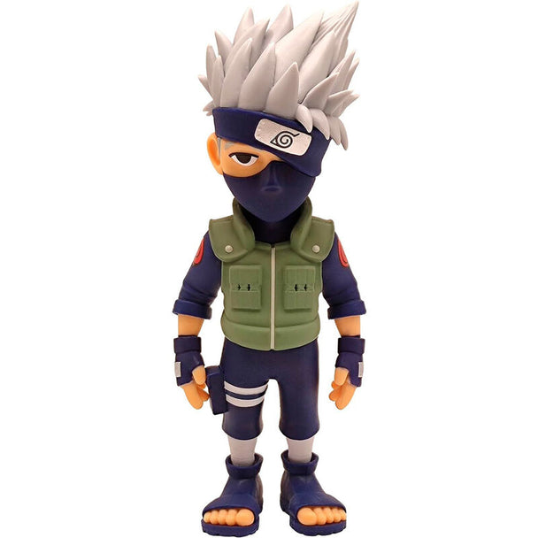 Profil gauche de la figurine Kakashi Minix montrant le bandeau frontal et la posture dynamique