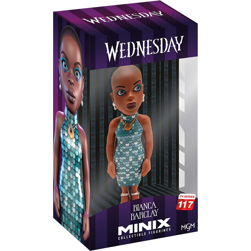 Figurine Wednesday Bianca Minix 12cm vue de face avec détails soignés