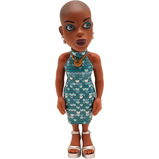 Zoom sur le visage expressif de la figurine Wednesday Bianca Minix 12cm