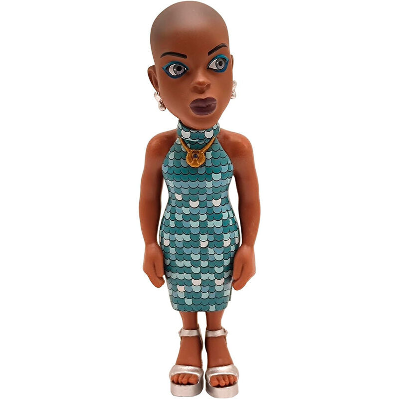 Zoom sur le visage expressif de la figurine Wednesday Bianca Minix 12cm
