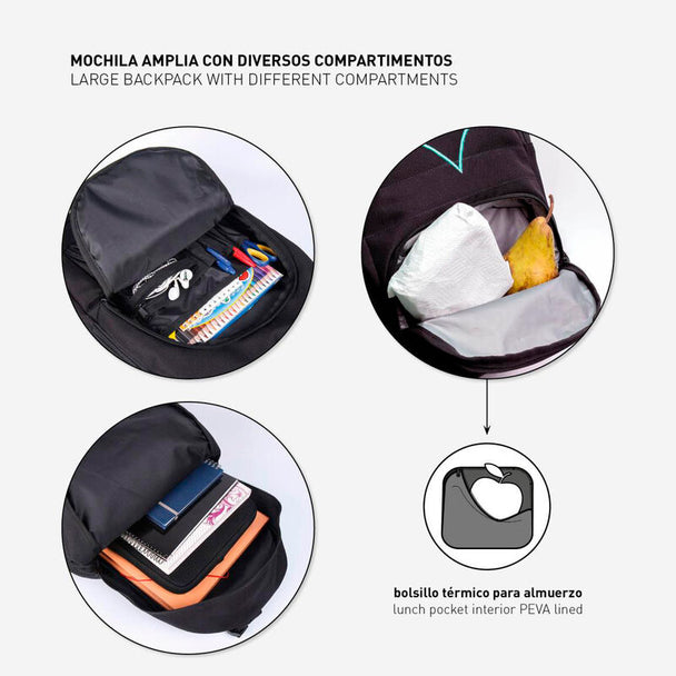 Détail des bretelles rembourrées et ajustables du sac à dos Batman 46 cm