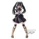 Vue avant détaillée de la figurine Shy Lady noire de 17cm par BANPRESTO, montrant ses finitions précises.