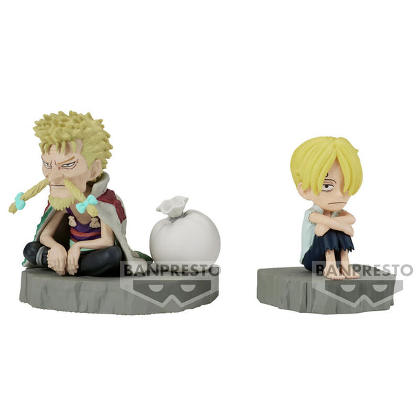 Figurine Sanji & Zeff One Piece de 6 cm vue de face avec détails précis