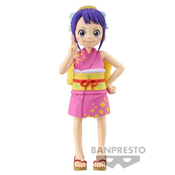 Figurine Banpresto One Piece Yukata Tama 12cm vue de face avec détails précis et couleurs vives.