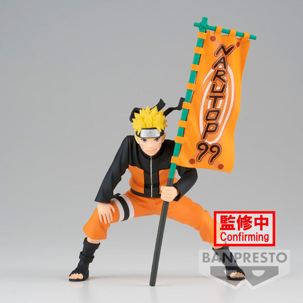 Profil gauche de la figurine Naruto Uzumaki Naruto Shippuden montrant l'expression déterminée