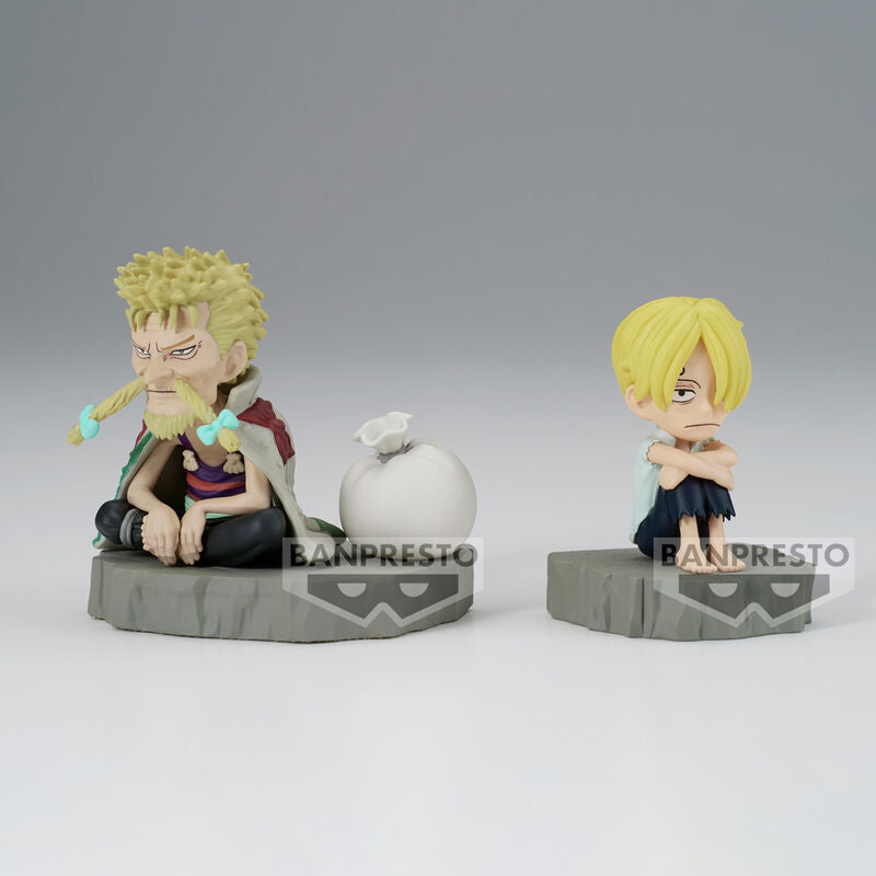 Gros plan sur la figurine Sanji & Zeff montrant les couleurs vives et finitions