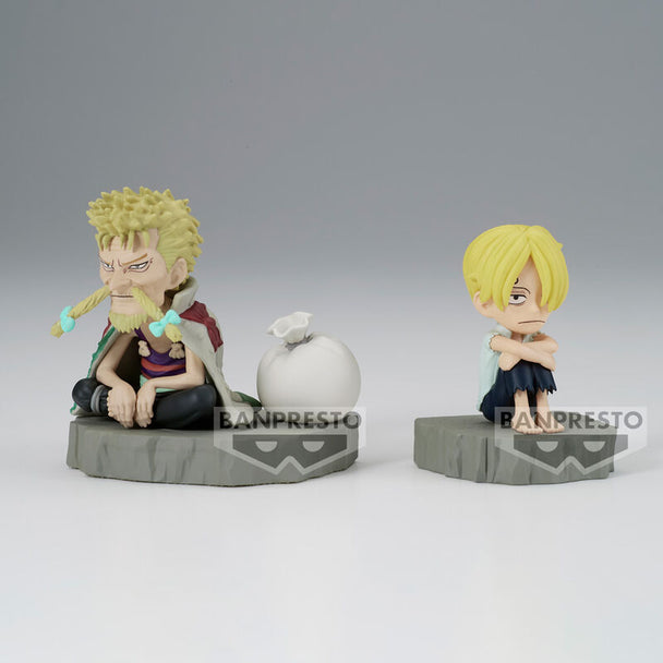 Gros plan sur la figurine Sanji & Zeff montrant les couleurs vives et finitions
