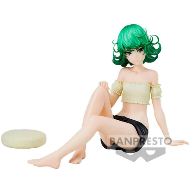 Figurine officielle Terrible Tornado de One Punch Man, hauteur 10cm, fabriquée par BANPRESTO, idéale pour collectionneurs et fans.