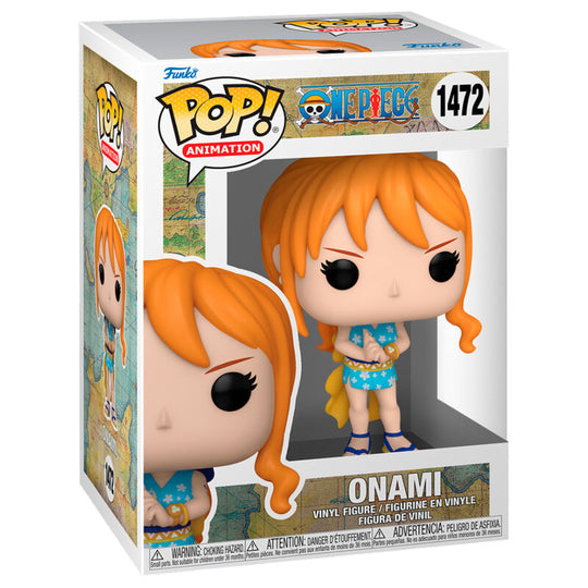Figurine Funko POP Onami de One Piece en vinyle de 9 cm dans sa boîte vitrée officielle
