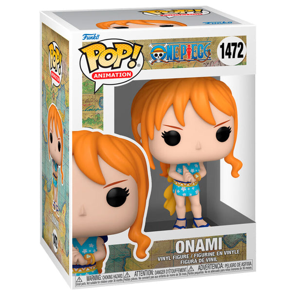Figurine Funko POP Onami de One Piece en vinyle de 9 cm dans sa boîte vitrée officielle