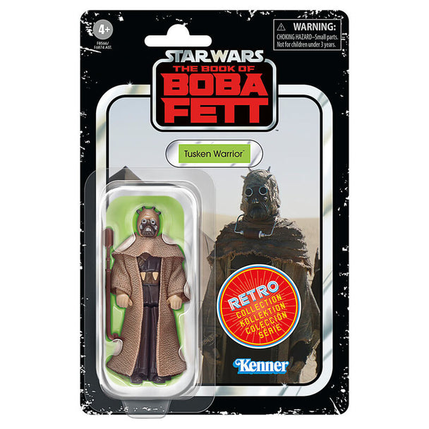 Figurine articulée Tusken Warrior de 9,5 cm vue de face avec accessoires Star Wars The Book of Boba Fett