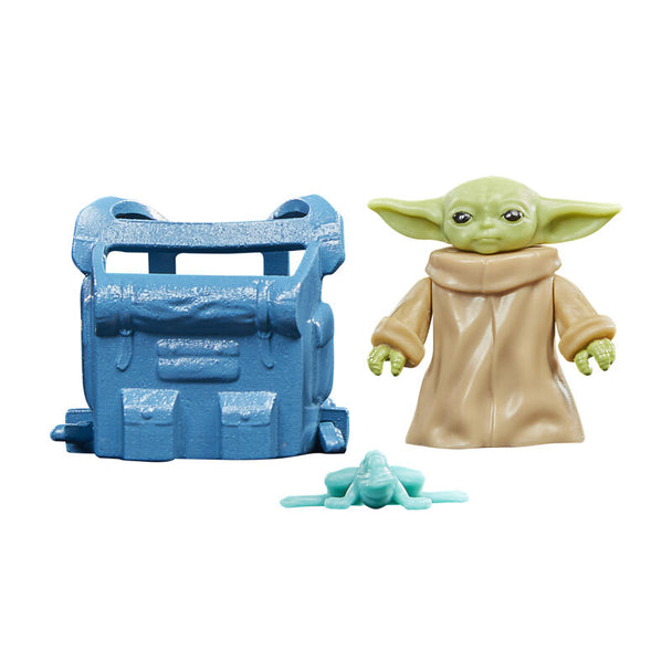 Détail du visage expressif de la figurine Grogu articulée HASBRO