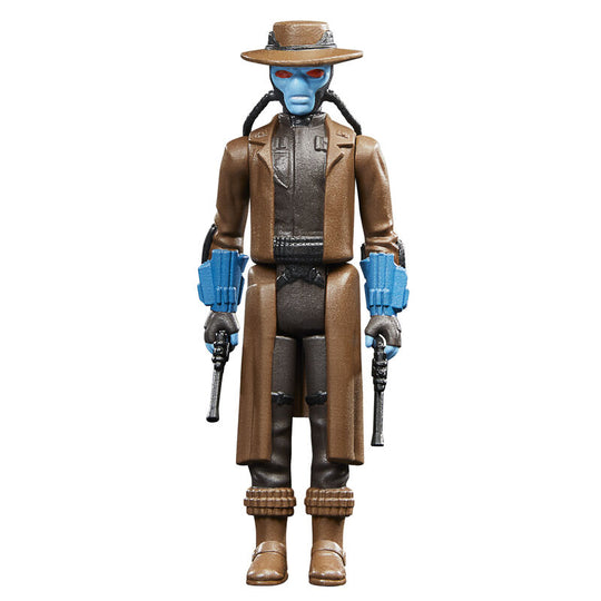 Figurine articulée Cad Bane de 9,5 cm de la série Star Wars The Book of Boba Fett vue de face avec accessoires