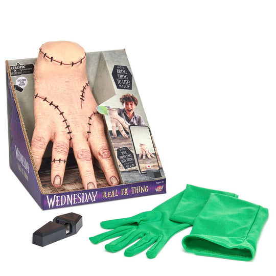 Exemple d'effet spécial Thing réalisé avec le kit Wednesday Real FX